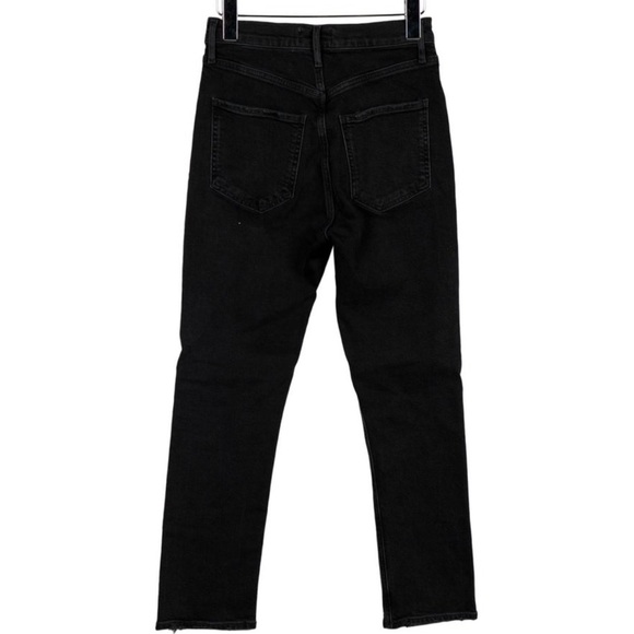 Agolde mid rise straight leg jeans - black - size US 25 - Picture 2 of 2